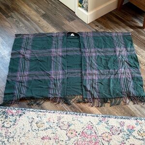 A New Day Green and Purple Plaid Scarf